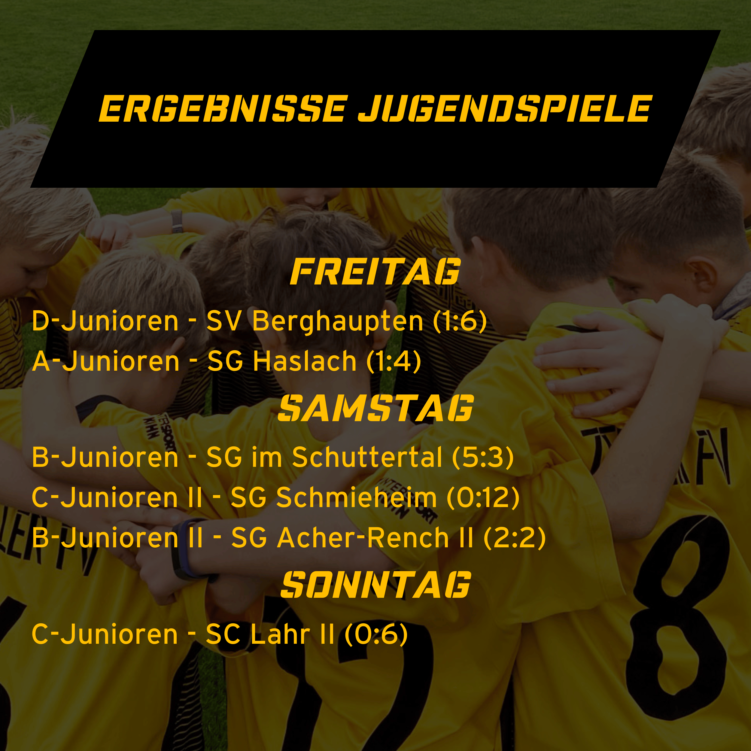 A-Jugend verliert mit 4:1 bei der SG Haslach