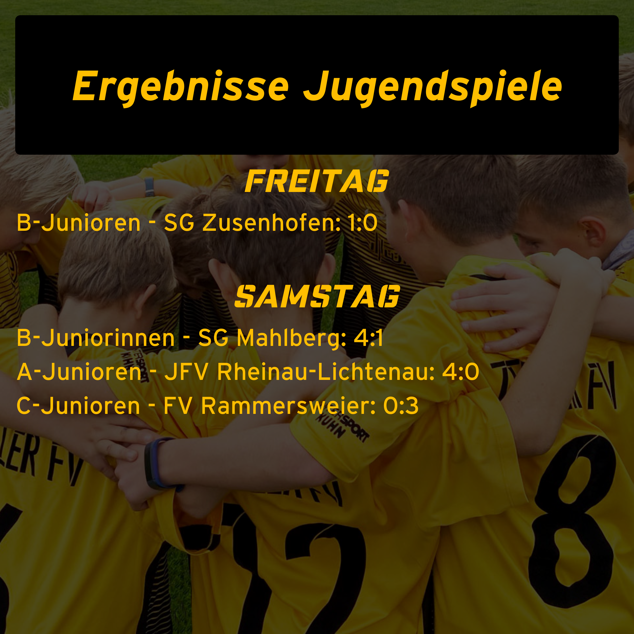 Ergebnisse Jugendspiele